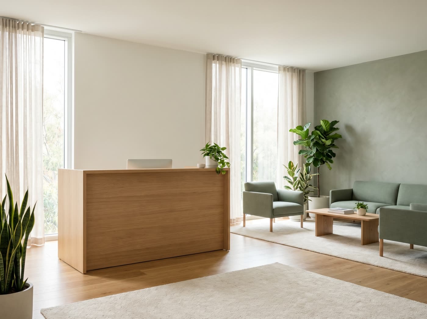 The welcoming front desk and reception inside Northcrest Dental